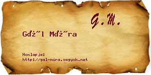 Gál Míra névjegykártya